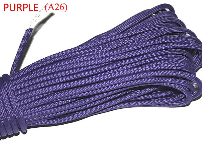 1 pièces 550 Paracord Parachute cordon lanière Mil Spec Type III 7 brins noyau 100 FT 27 couleurs pour l'escalade Camping boucle Bracelet: Or