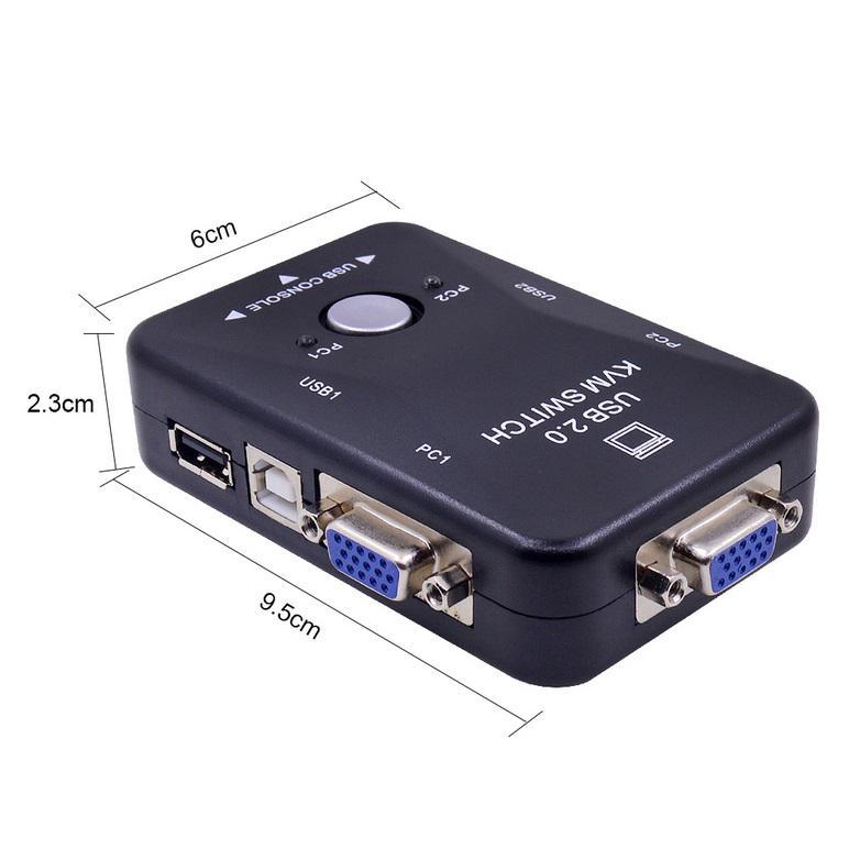 Usb 2,0 Adapter Kvm Schalter 1920*1440 Vga Svga Schalter Splitter Box für Tastatur Maus Monitor Adapter