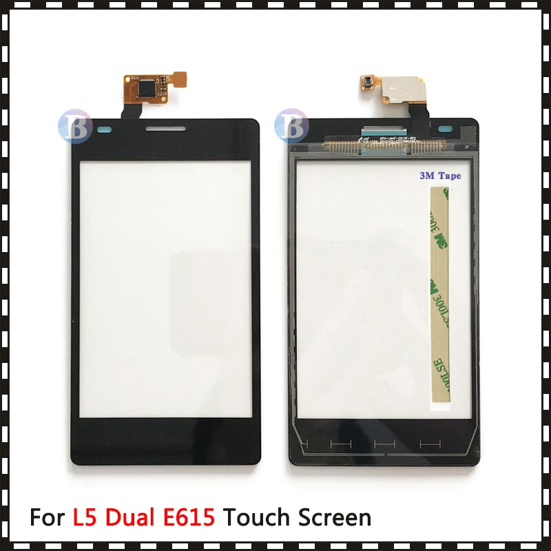 Écran tactile 4.0 pouces pour lg optimus  l5 e610 e612 et dual  e615, capteur numériseur, panneau de lentille en verre avant extérieur