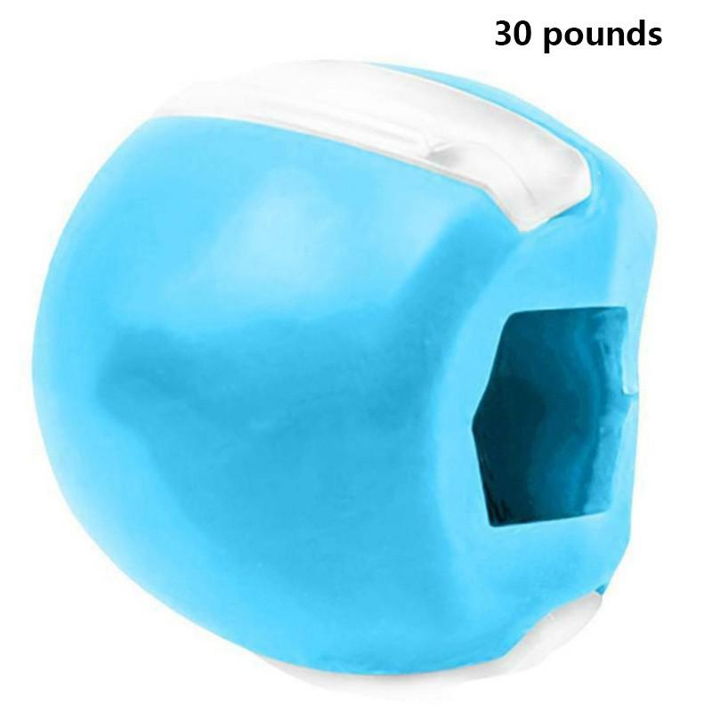 Fitness Face Masseter Men Women Muscle Jawline Exerciser Face Lifting Jaw Trainer Ball Face Toning Muscle Training Fitness Ball: Blue      30pounds