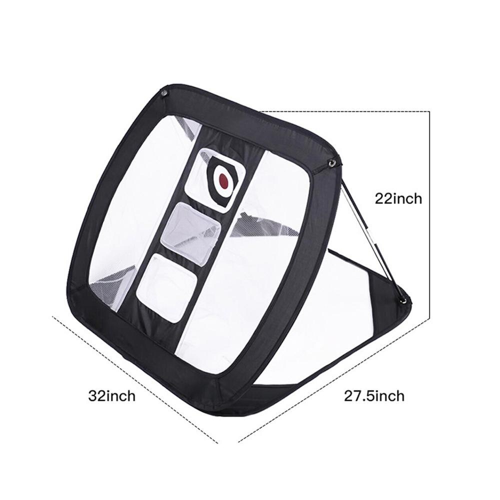Nylon Golf Practice Net Golf Indoor Outdoor Chipping Pitching Cages Portable Golf Practice Training Aids Mats: Black