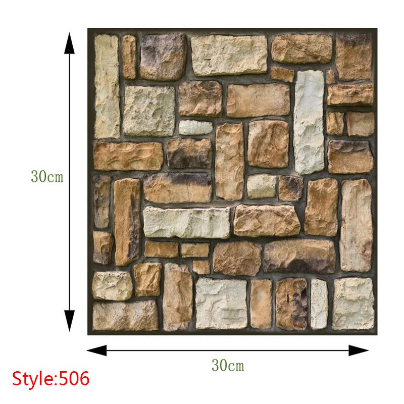 3d stereo fliser murstensvæg klistermærke boligindretning vandtæt selvklæbende pvc panel baggrund dekoration diy vægoverføringsbilleder: 506