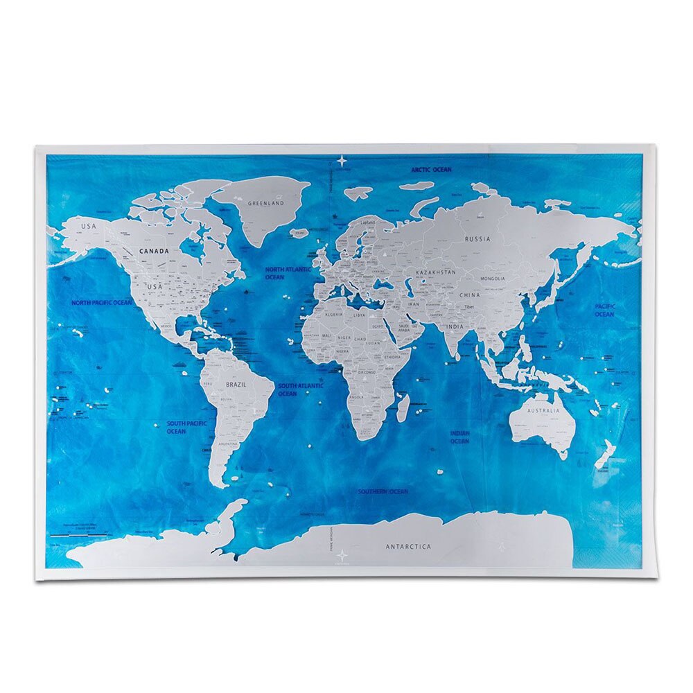 2 st 59.4 x 82.5cm skrapa av världskartan ocean edition traveller explorers kontorsmaterial social studies material poster