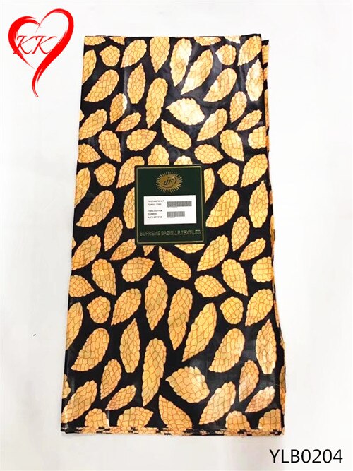 Beau tissu bazin 100% coton bazin riche getzner africain bazin riche tissu pour les femmes robes YLB0207-YLB0212: YLB0204