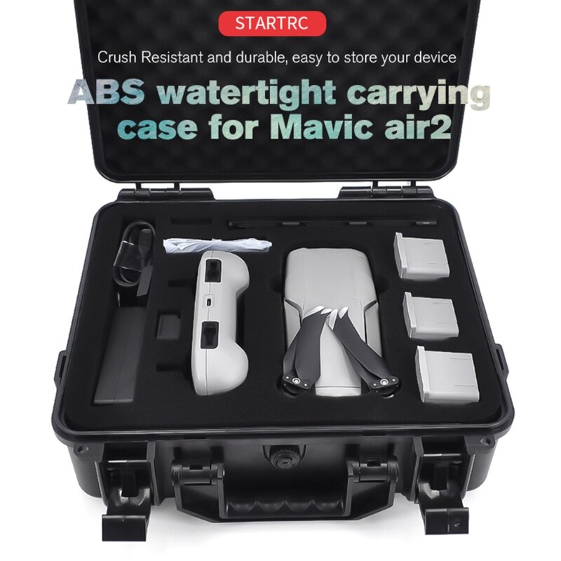 Valise pour-DJI Mavic Air 2 Portable mallette de transport ABS étanche boîte de rangement Anti-explosion Drone accessoire sac