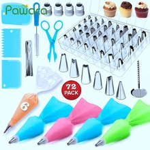 72 pcs Taart Decoreren Leveringen Sets met Icing Tips, Gebak Tassen, Icing Soepeler, piping Nozzles Koppeling DIY Bakken Gebak Gereedschap