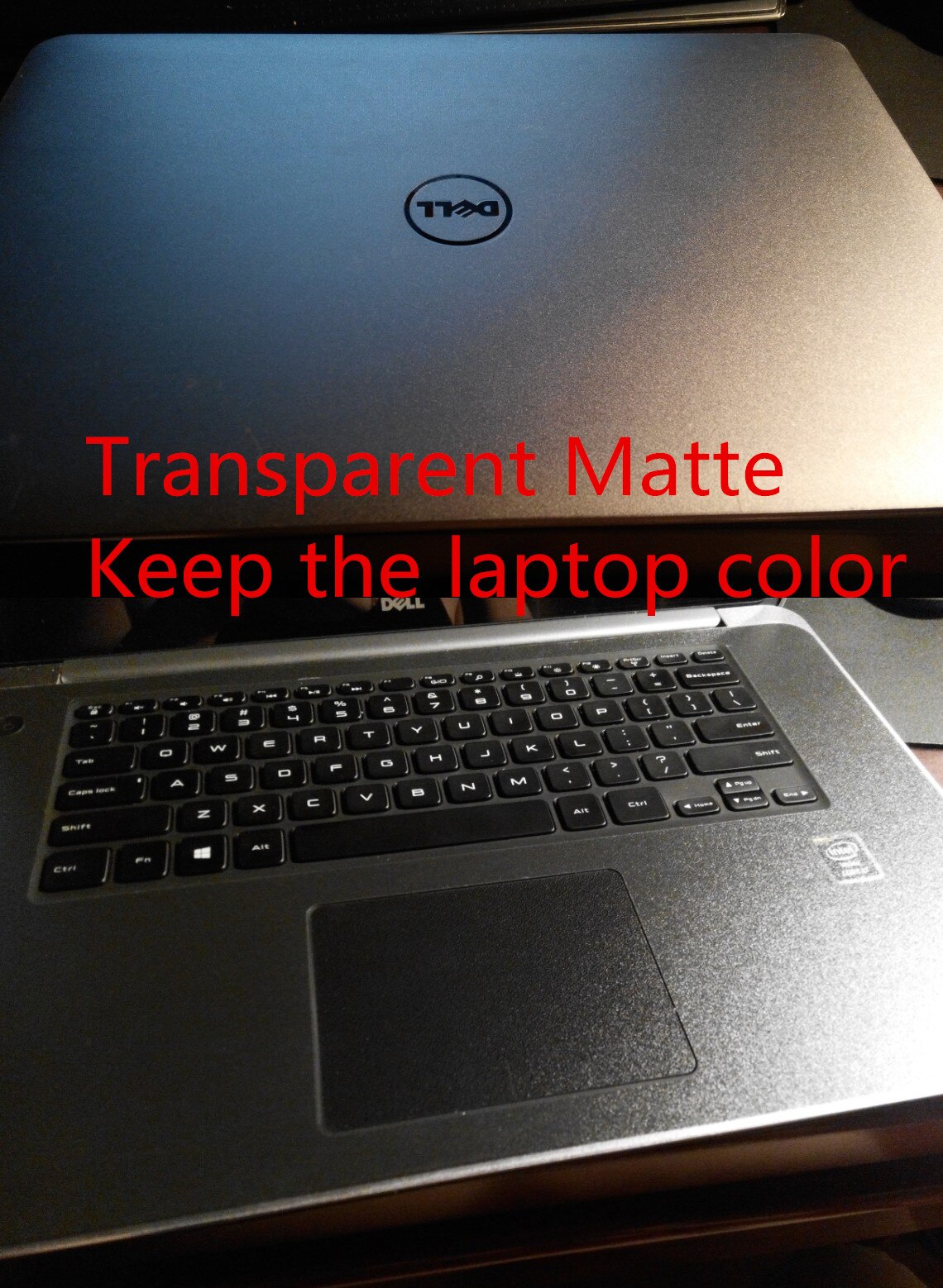 Laptop Carbon fiber Vinyl Skin Sticker Cover For DELL inspiron N5010 M5010 15R 15.6" old version: Transparent Matte