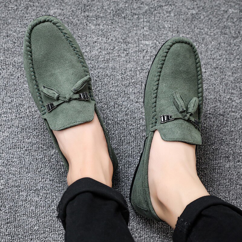 Mænd loafers sko udendørs klassiske business sko ruskind sko til mænd slip on flats fritidssko mænd