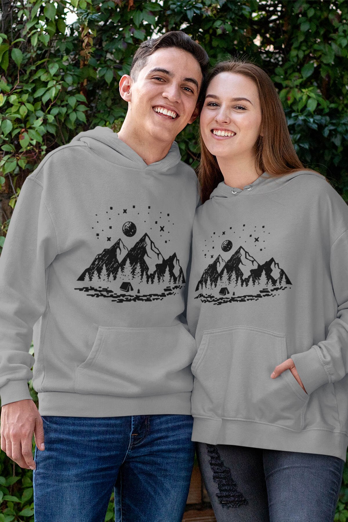 Pull à capuche couples en amour chérie combinaison sweat bonheur: WOMAN / XXL