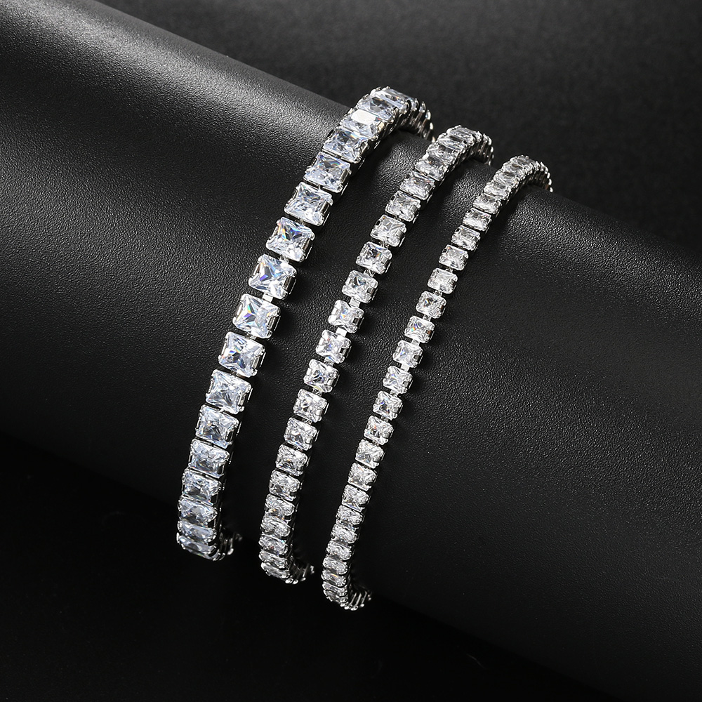 Verstelbare Pleinen 3/4Mm Aaa + Cz Tennis Armbanden Voor Vrouwen Shiny Crystal Korte Ketting Op Hand Sexy accessoires Mode-sieraden