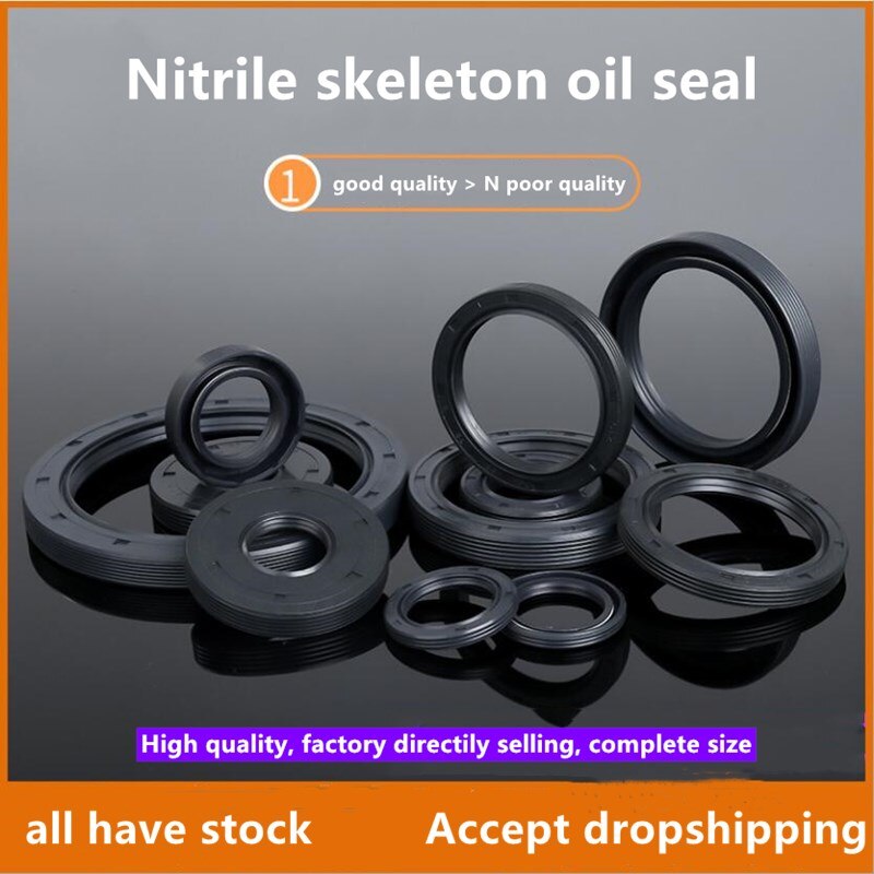 Nbr Keerring Siliconen Pakking Voor Pakkingen 17*27*7/8/10*28*7*30/5/7/8/10 Nitril Overdekte Dubbele Lip Met Rubber Pakkingen