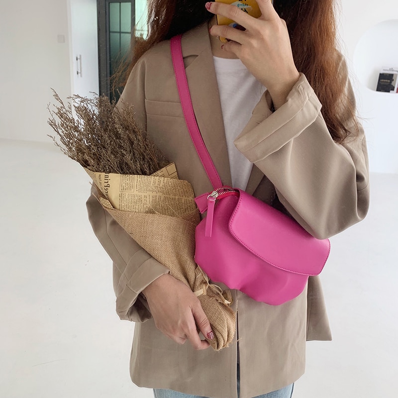 Vento Marea, bolsos cruzados amarillos para mujer , sencillo para chicas, bolsas de mensajero en el pecho, bolso de hombro Hobo de cuero suave