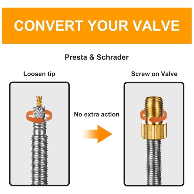 12Pcs Presta Valve Adapters, Converteren Presta Aan Schrader Adapter Voor Fiets, Opblazen Band Gebruik Standaard Pomp