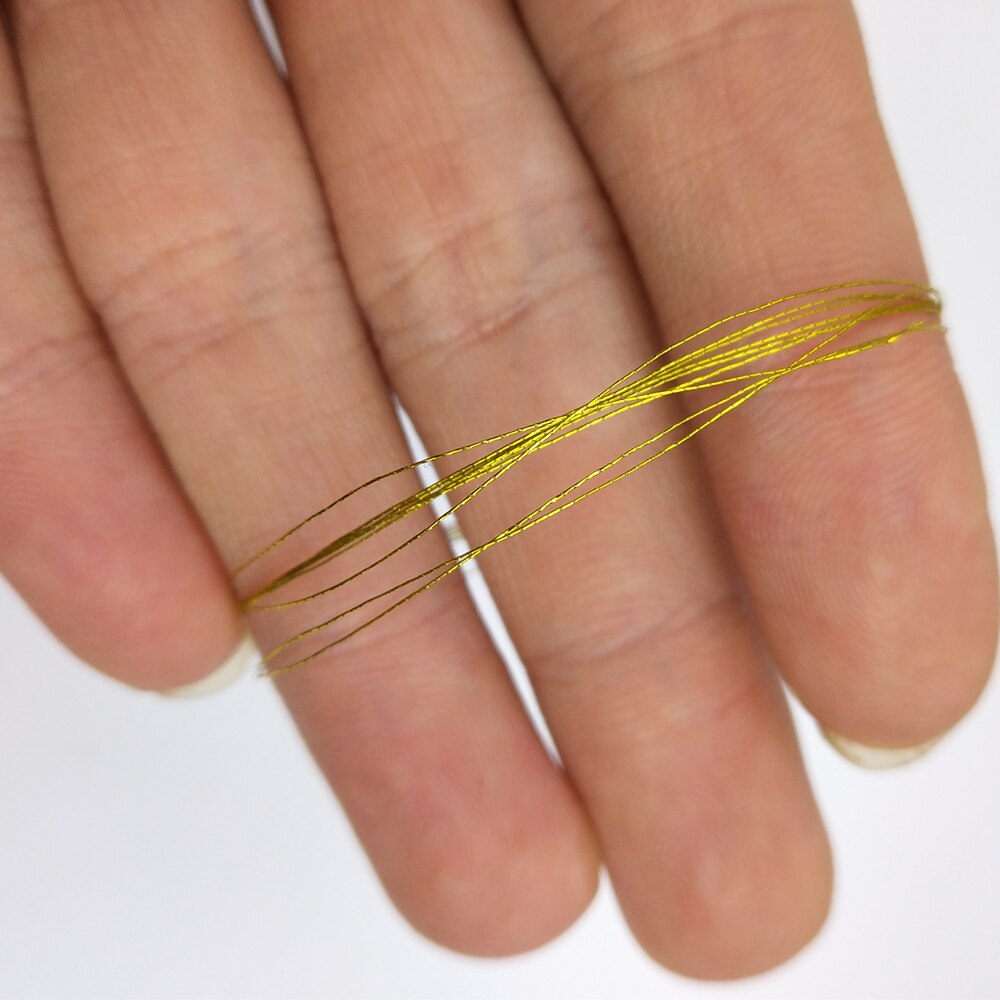 Embroidery Sewing Threads Gold/Silver Sewing Thread Supplies Cross Stitch Polyeste Durable Threads 100M Per Roll