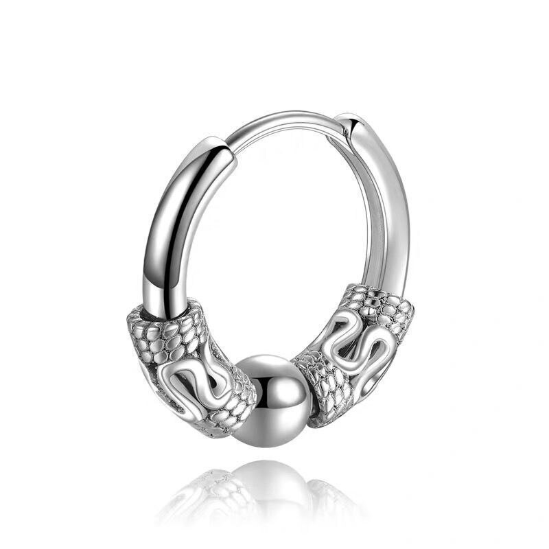 1pc brincos de aço inoxidável do parafuso prisioneiro dos homens para as mulheres hip hop hoop brinco para homens brincos punk gothic ear stud jóias festa presente