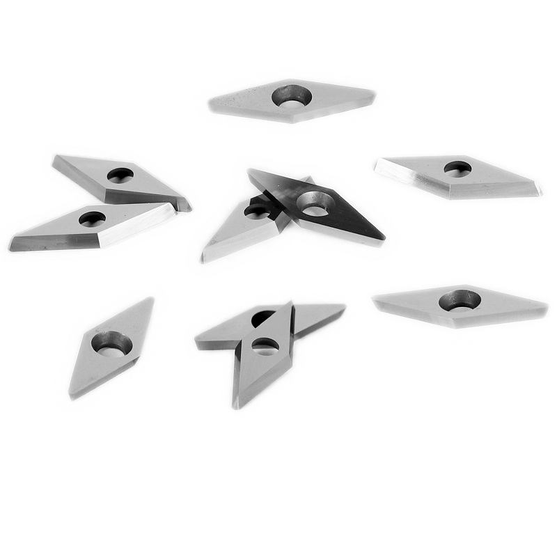 Ci4 Diamond Carbide Vervanging Cutter Inserts Messen met Radius Punt fit voor DIY Hout Draaien Detailer of Machine Tool 10 stks
