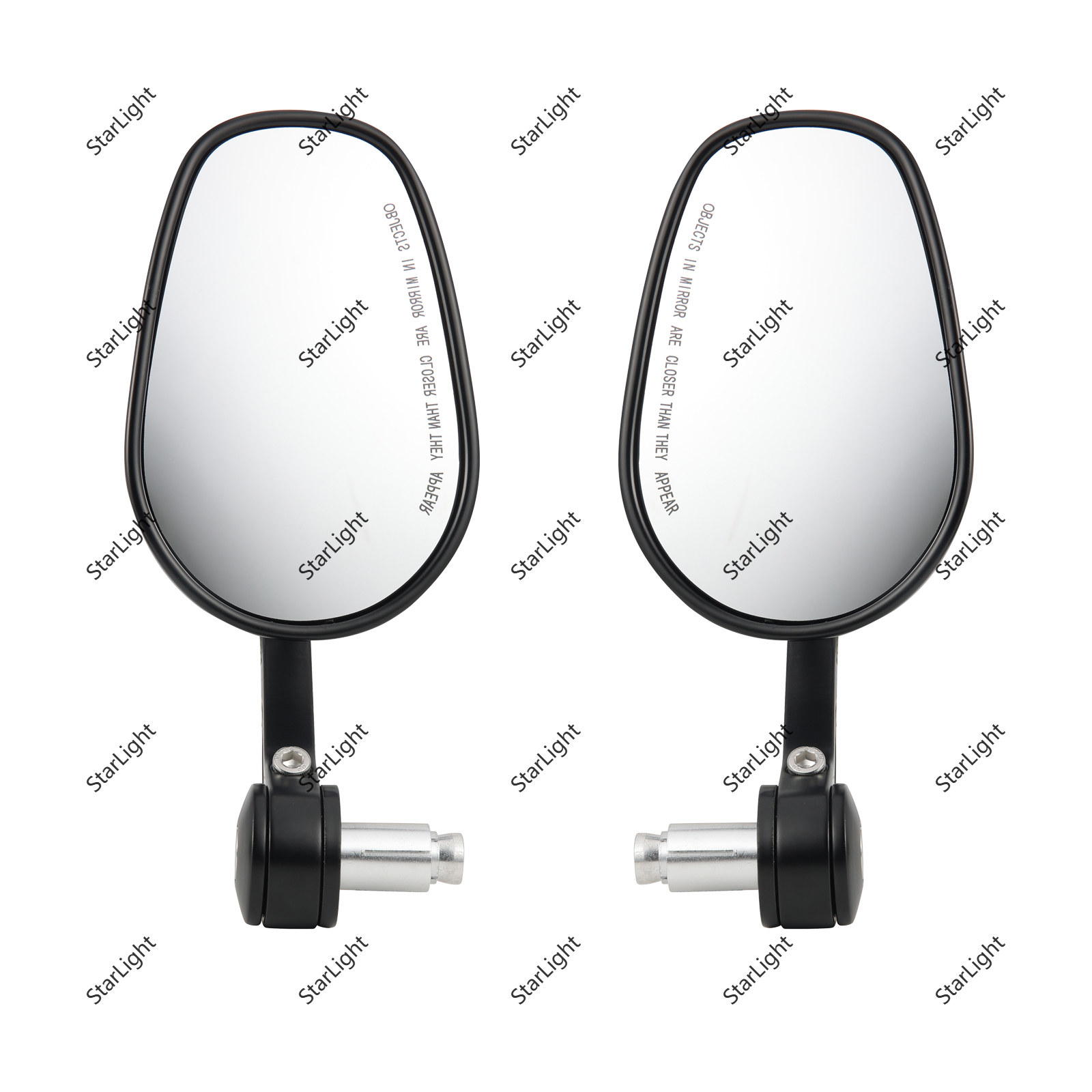 Specchietti laterali ad angolo regolabile per moto da 7/8" Accessori per specchietti retrovisori per specchietto retrovisore universale per scooter: Default Title