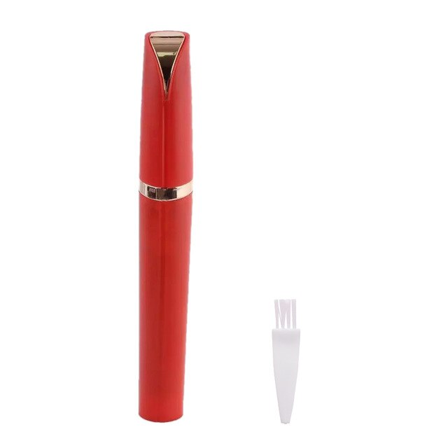Tondeuse à sourcils sans douleur, stylo d&#39;épilation, rasoir, Mini batterie de coupe, épilateur Facial Portable pour femmes: Red