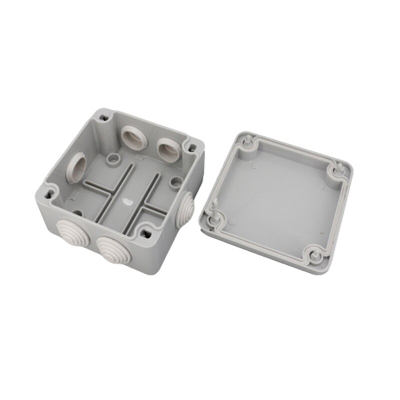 1 Set plastic enclosure box ABS IP65 opening with waterproof plug enclosure junction box: 100X100X50MM