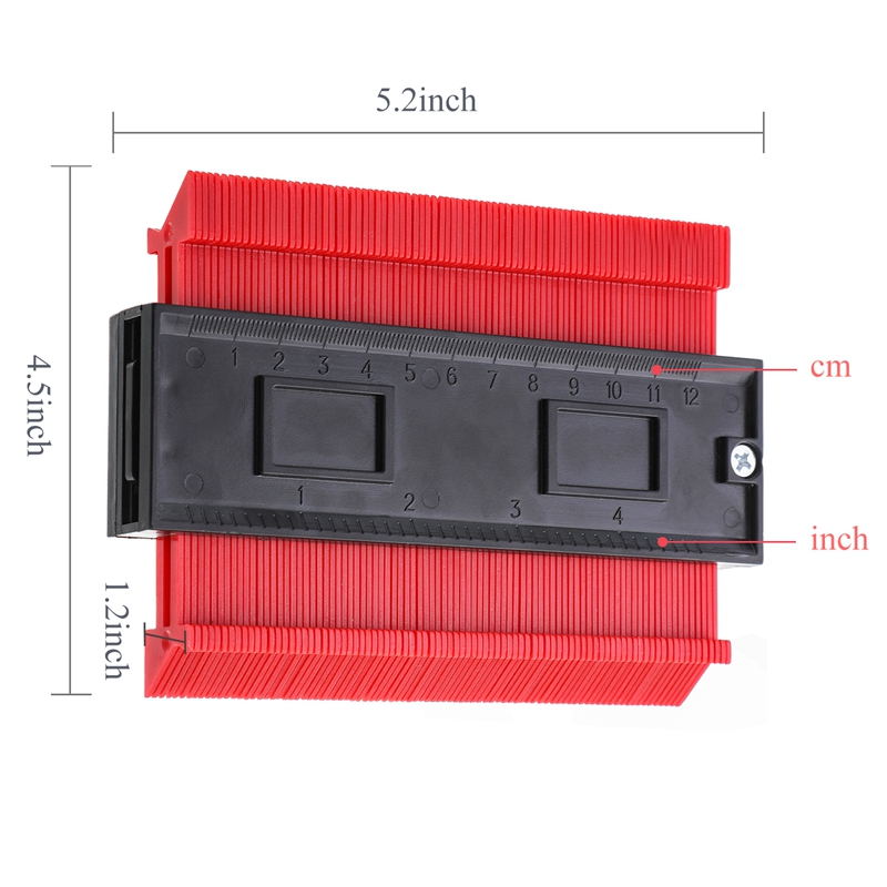12/14/25/50 Cm Contour Gauge Profiel Kopie Contour Meters Plastic Standaard Hout Markering Tool Betegelen laminaat Tegels: 2