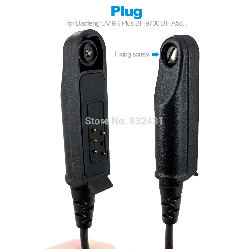 2 stück UV-9R Plus Kopfhörer Ohrhörer Headset Mikrofon für BaoFeng UV-XR A-58 UV-9RPlus GT-3WP Walkie Talkie zwei Weg Radio