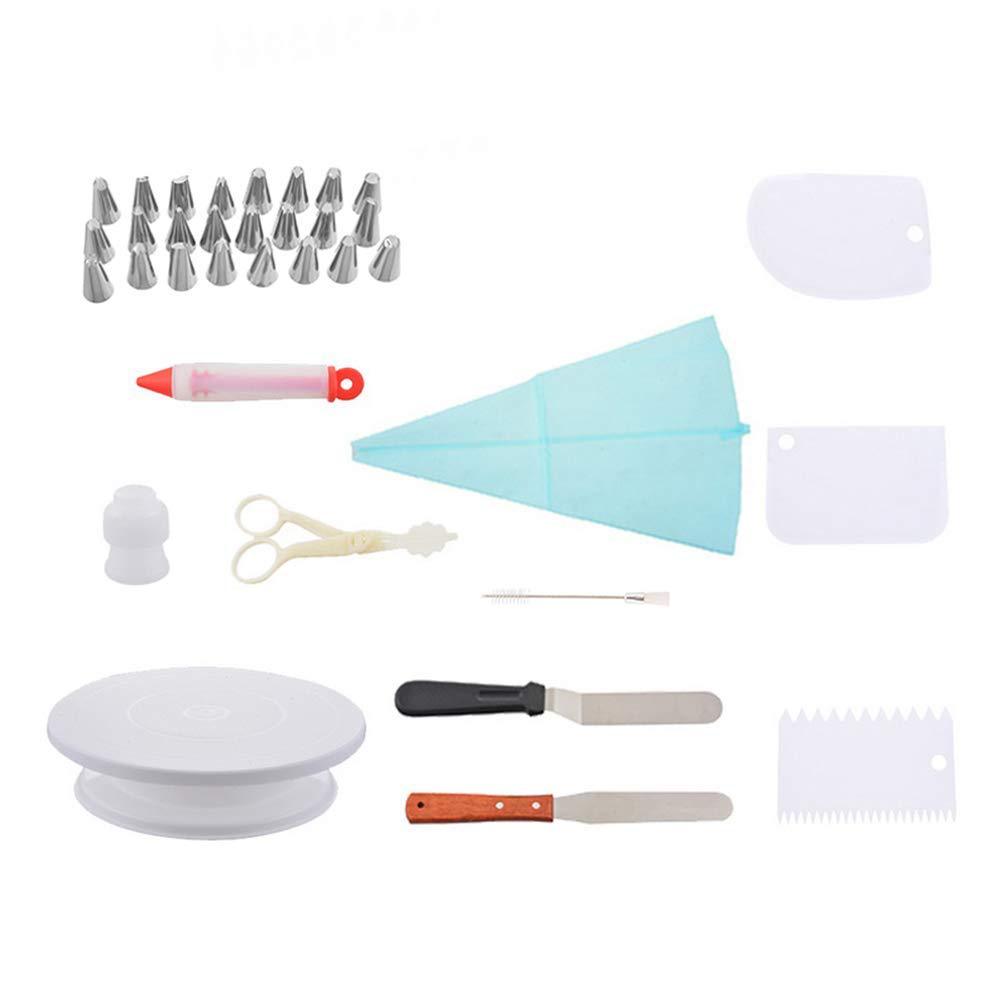 94 Pcs/sets Cake Decorating Baking Supplies Kit with Cake Turntable Stand,Icing Tips,Pastry Bag,Cupcake Molds,More Pastry Tools: 35 pcs