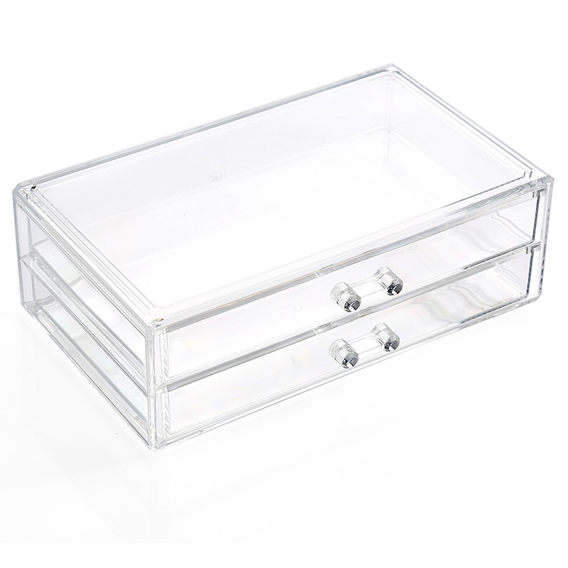 M Clear makeup drawers transparent plastic makeup storage drawers with covers can put jewelry tray inside C227-2