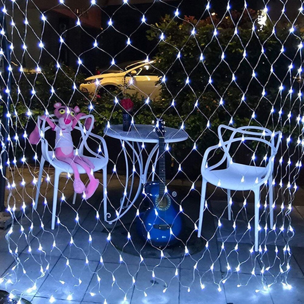 Remote Control Smart Solar LED Outdoor Waterproof Christmas Halloween Dinner Bar Decoration Upgraded Large Capacity Net Light