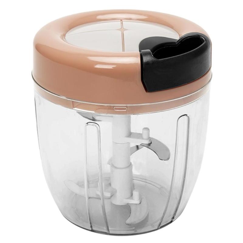 Picadora manual de frutas y verduras, cortadora de verduras manual, ralladora de carne, molinillo de cebolla y nueces, picadora, trituradora, herramientas de cocina: D