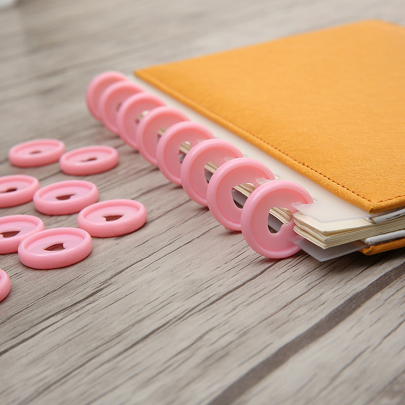 30 Pcs Solid Heart Binder Rings for Notebooks 24mm Diy Happy Planner Disc Loose Leaf Mushroom Binder for Scrapbooking A20-S1