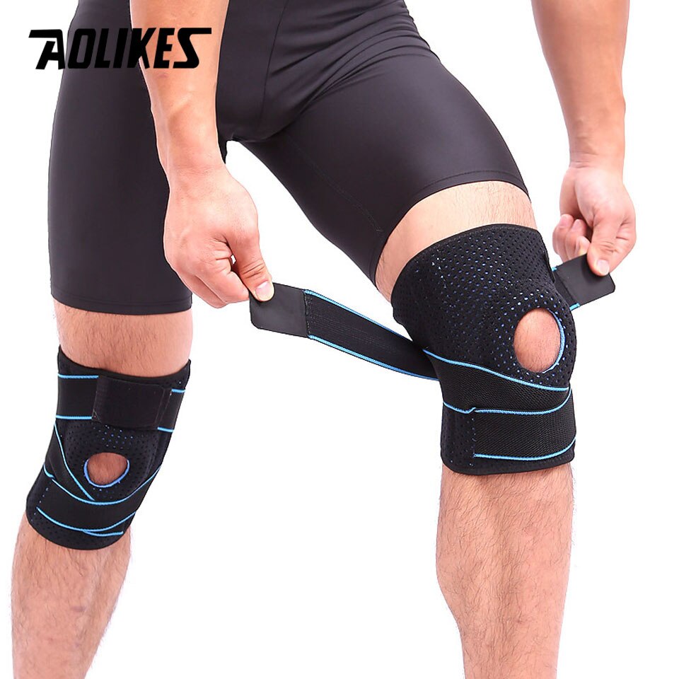 1PCS Breathable Adjustable Elastic Sports Leg Knee Support Brace Patella Wrap Protector Pads