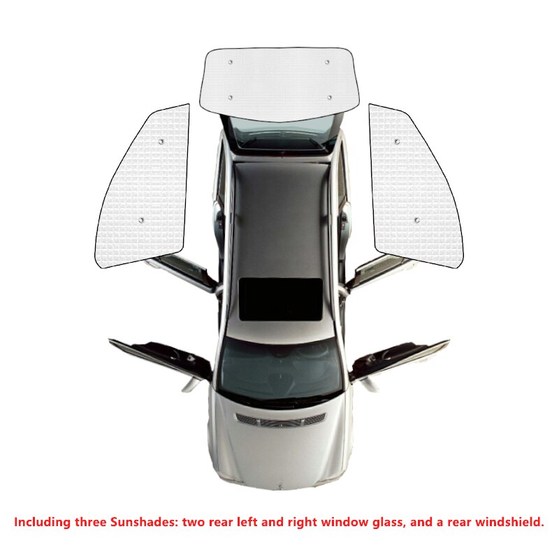 Full Cover Sunshades For Peugeot 207 Sedan 2006 Car Sun Protection Windshields Side Window Visor Accessories: WHITE