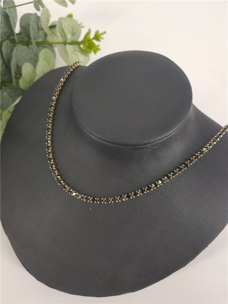 Bunte CZ Choker Halskette Zirkonia Geometrische Vintage Hip Hop Collier Femme Partei Schmuck Besten Freunde: 3