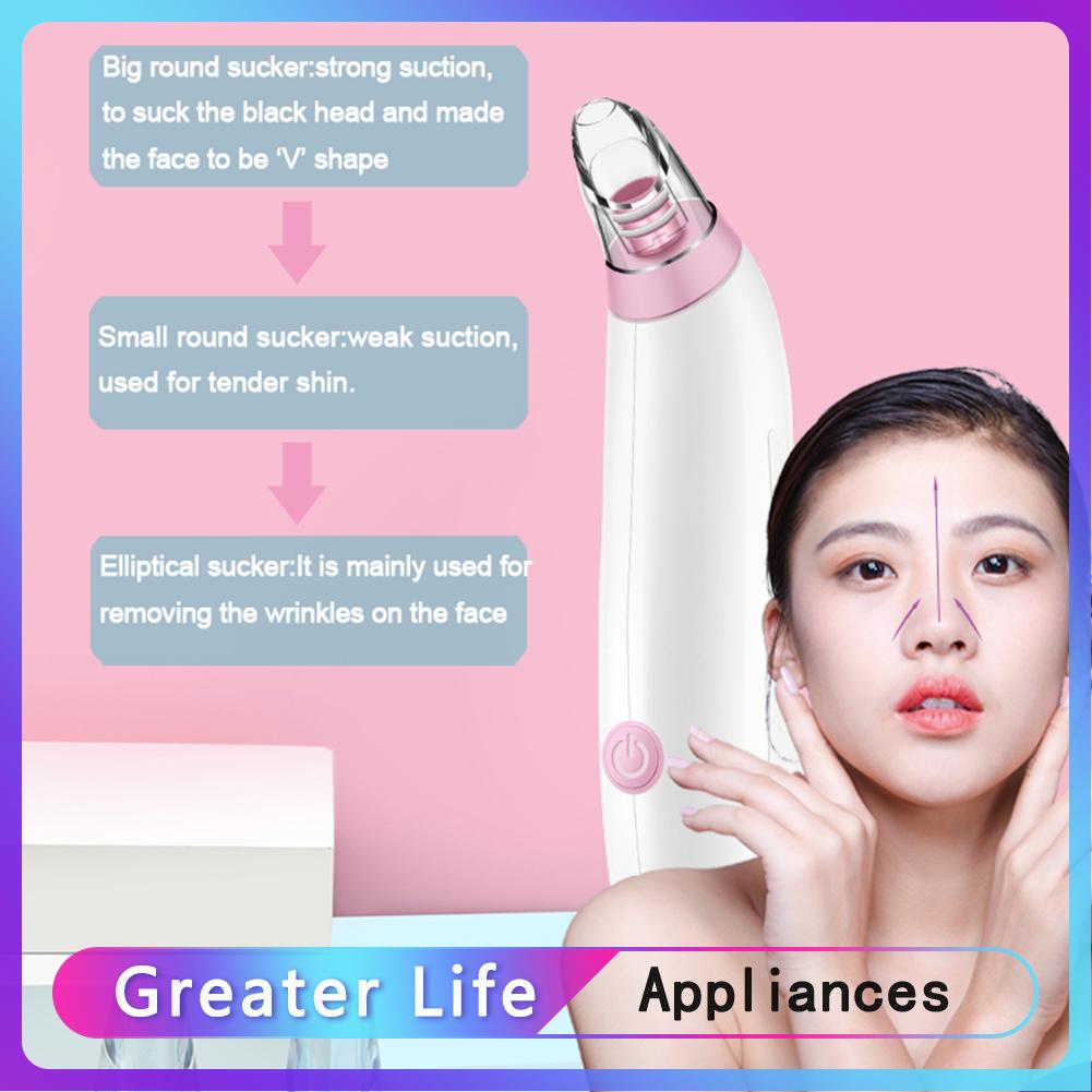 Electric Facial Blackhead Remover Vacuum Suction Skin Nose Pore Cleaner