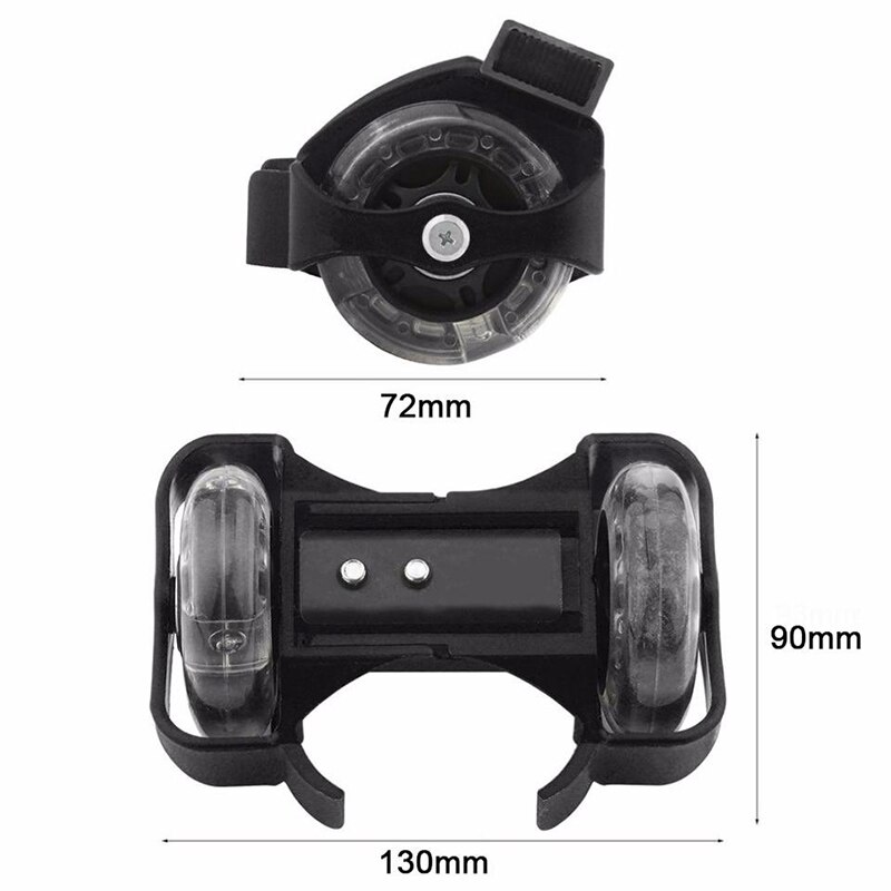 Ruedas de tacón de dos ruedas, patines ajustables, zapatos de ruedas luminosos Tricolor de PVC para niños BHD2