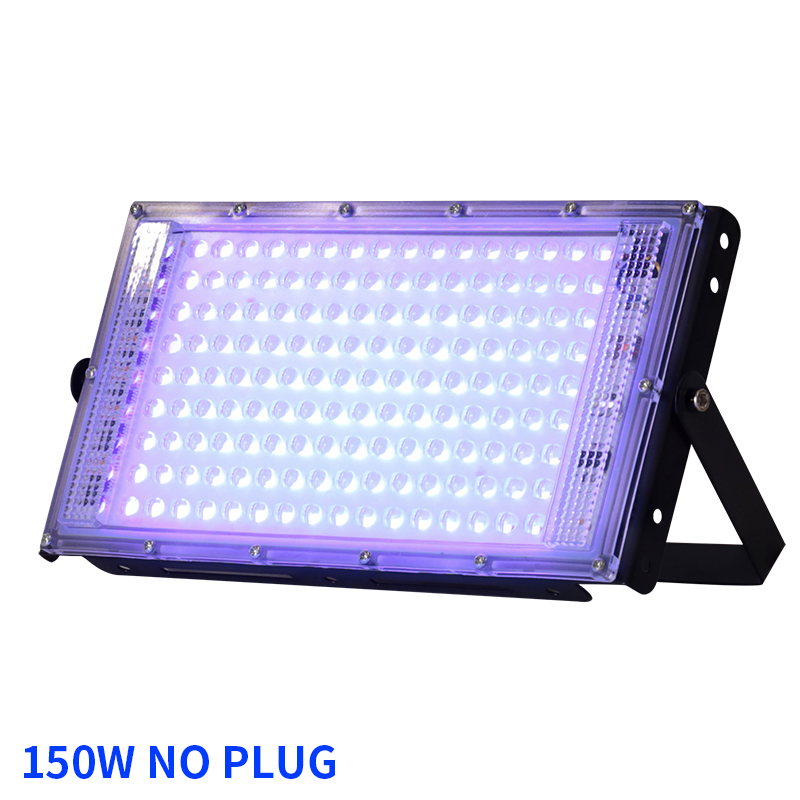 UV-LED-Flutlicht 50 W 100 W 150 W 220 V Außenflutlicht 395 nm 400 nm UV-fluoreszierende Bühnenlampe LED-Bühnen-Schwarzlicht: Lavendel