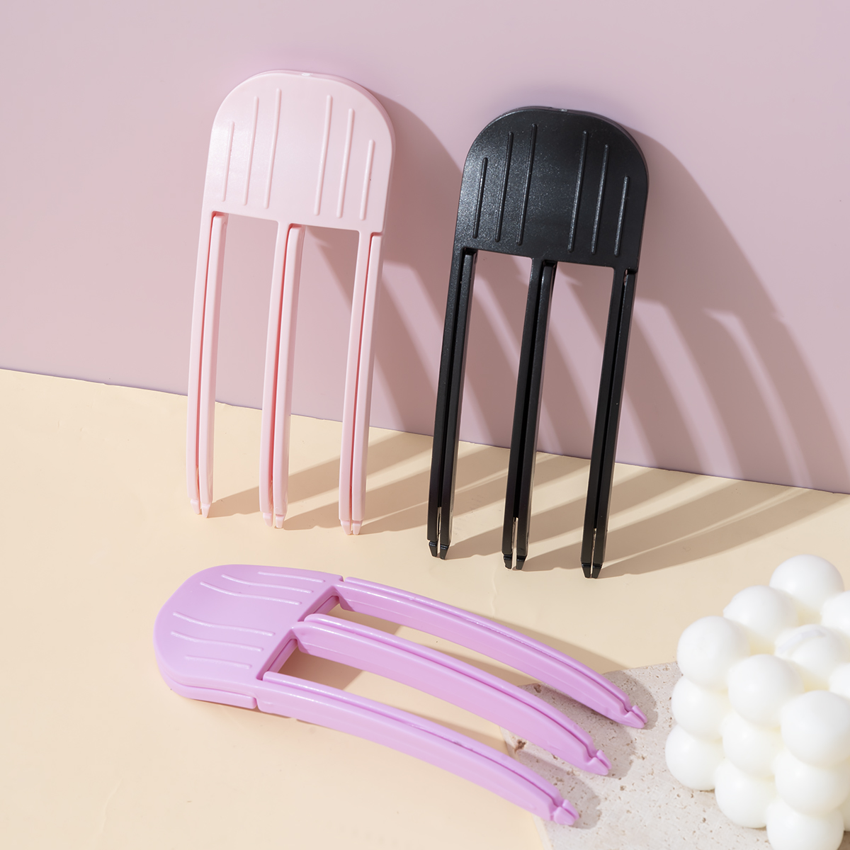 Fluffy Hairpin Curling Bangs Clips Hair Roots Volumizing Hair Clips Women Curling Fixed Shape Clips Volume Hair Roller: WHITE