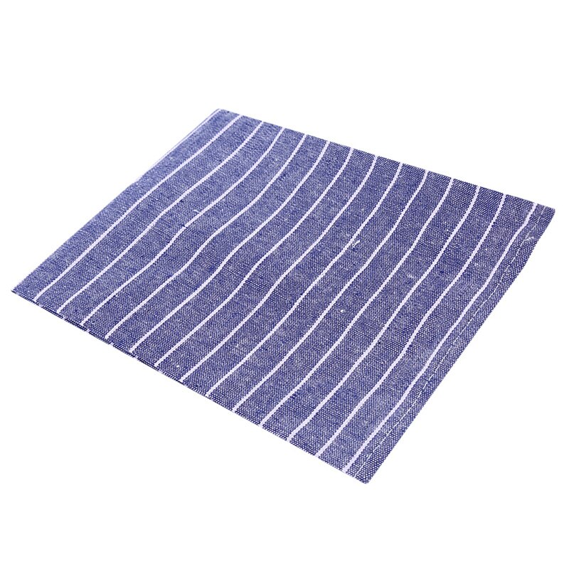 1 servilleta de algodón y lino mantel para aislamiento del calor mantel servilletas de rayas de tela Mesa manteles de fondo 40x31cm: deep blue