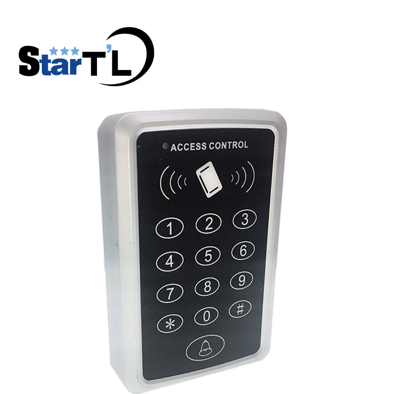 10 rfid tag + RFID Proximity Card Toegangscontrole Systeem RFID/EM Toetsenbord Card Toegangscontrole Deur opener: oranje