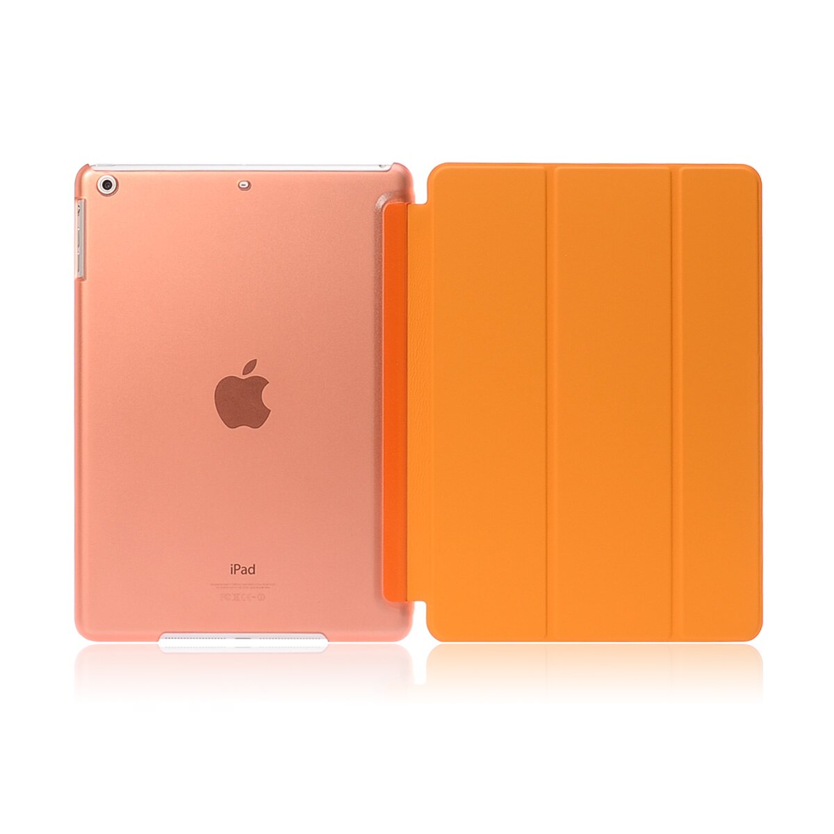 Luxury Tablet Shockproof Smart PU Leather Stand Slim Case Cover for Apple IPad Air 1 Coque for I Pad 5 6th Generation 9.7 Inch: Orange