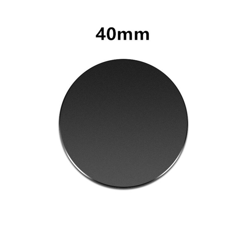 Uslion Magnetische Metalen Plaat Voor Magnetische Auto Telefoon Houder Universele Ijzeren Plaat Sticker Stand Mobiele Telefoon Magneet Houder: 1PCS Black 40x40mm