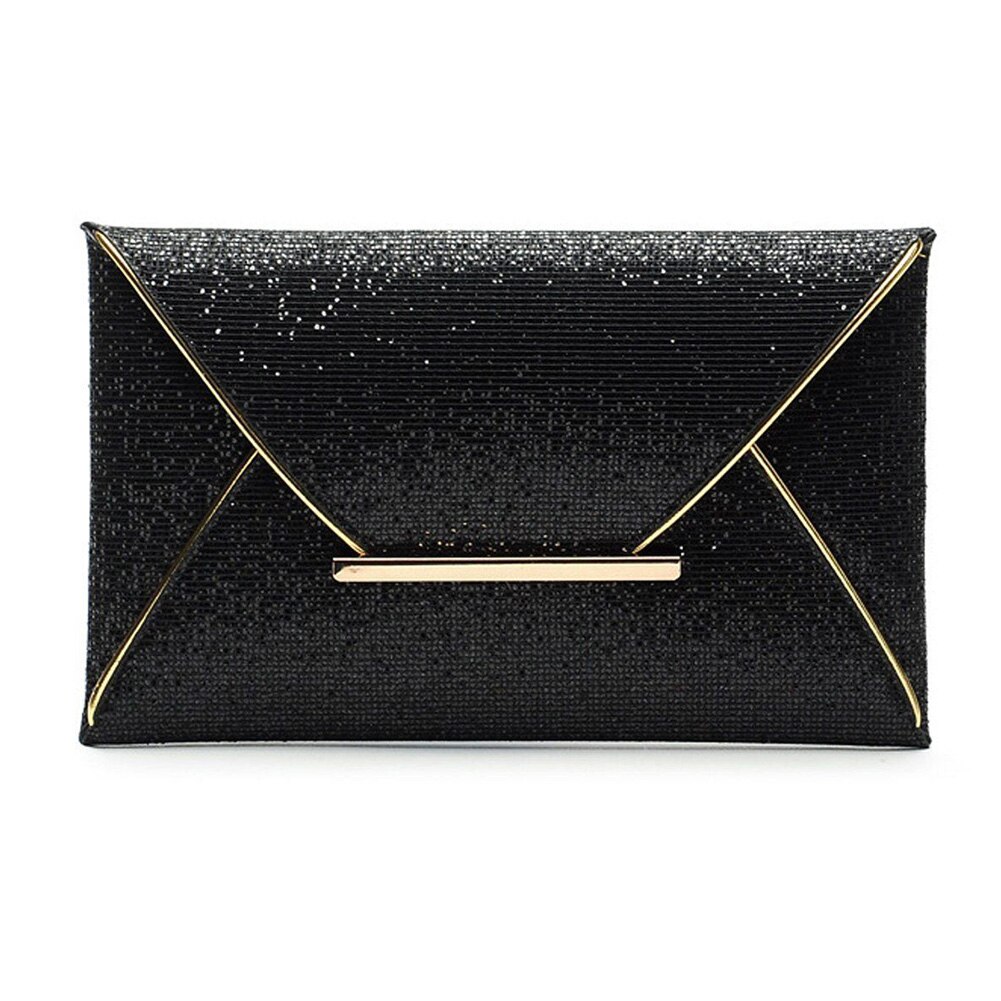 Cosmetica Huwelijkscadeau Banket Mode Glitter Pailletten Dating Avond Party Fonkelende Mobiele Telefoon Draagbare Vrouwen Envelop Tas: Black