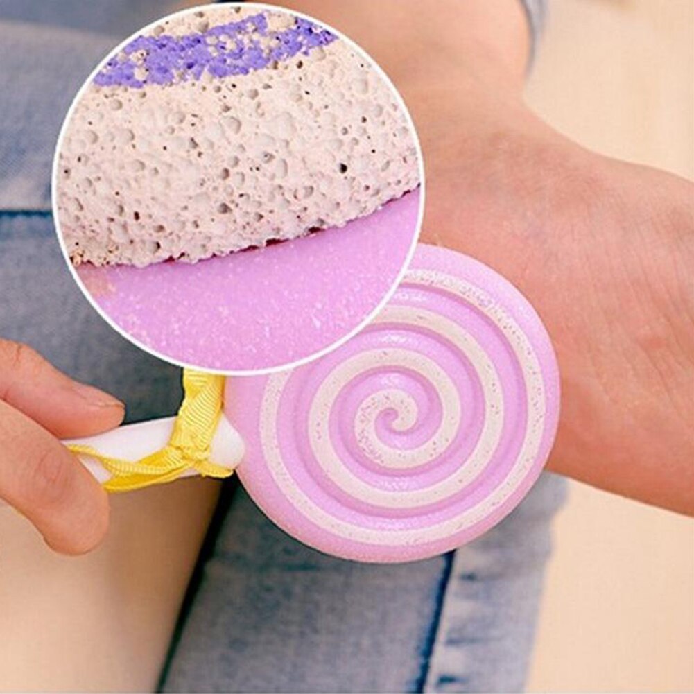 1 PC Foot Rasps Rubbing Stone Feet Dead Skin Calluses Remover Cute Lollipop Double Grinding Foot File Pedicure Tool Skin Care