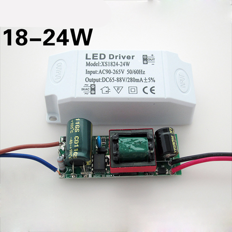Ac90 ~ 265v 3 ~ 24w ledet driver strømforsyning adapter transformer til led lys til downlight-serien og tin lanterne serie led pærer: 18 24w