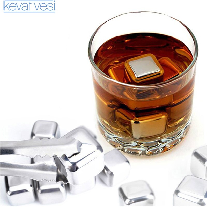 1Pc Rvs Ice Cube Herbruikbare Chilling Stones Voor Whiskey Wijn Party Vodka Bier Chiller Wijnkoeler Voor Drankjes