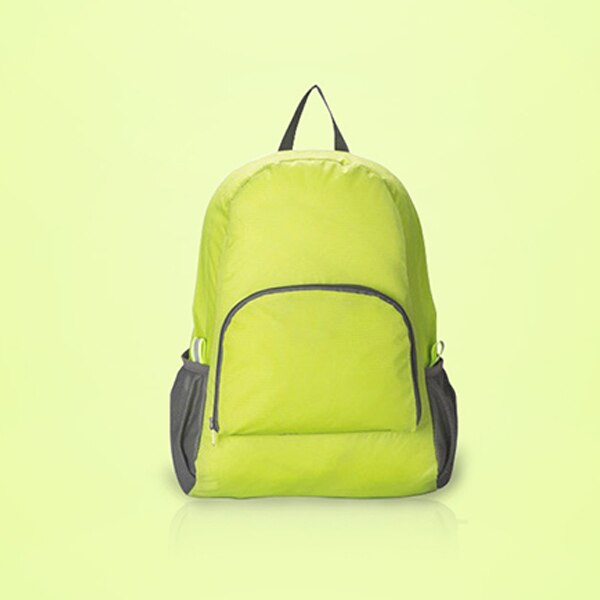 Portable voyage sacs à dos Zipper solide en Nylon sac à dos voyage femmes hommes sacs à bandoulière sac pliant: Vert clair