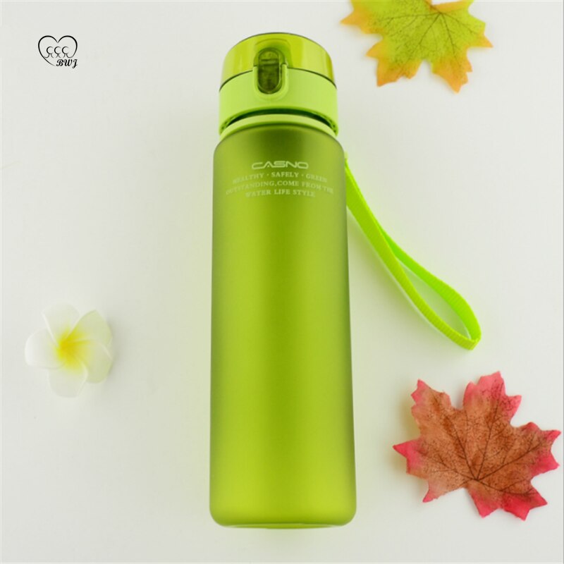 560ml sportwaterflessen vierkant anti-lek mat waterfles keukenaccessoires fles voor water shaker koffiemok .9z: Groente