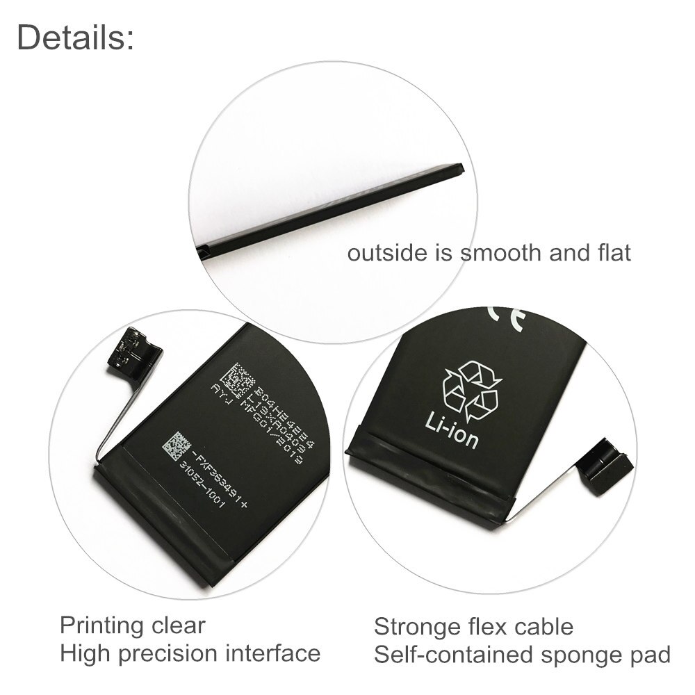 Original AYJ AAAAA Phone Battery for iphone 5 5S SE 6 6S High Real Capacity Zero Cycel With Repair Tools Kit