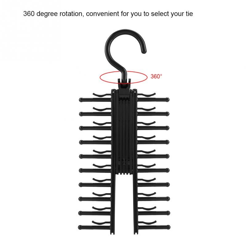 Colgador de corbata ajustable, estante giratorio de almacenamiento para corbata, cinturón, bufanda, corbatas, organizador multifuncional