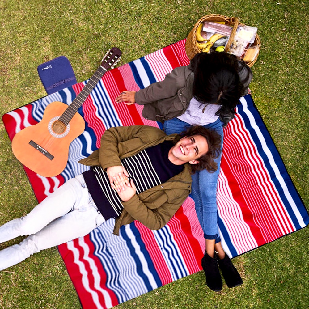 Back Waterproof Picnic Mat Large Beach Blanket Outdoor Picnic Mat for Travel,Concerts, Beach, Park